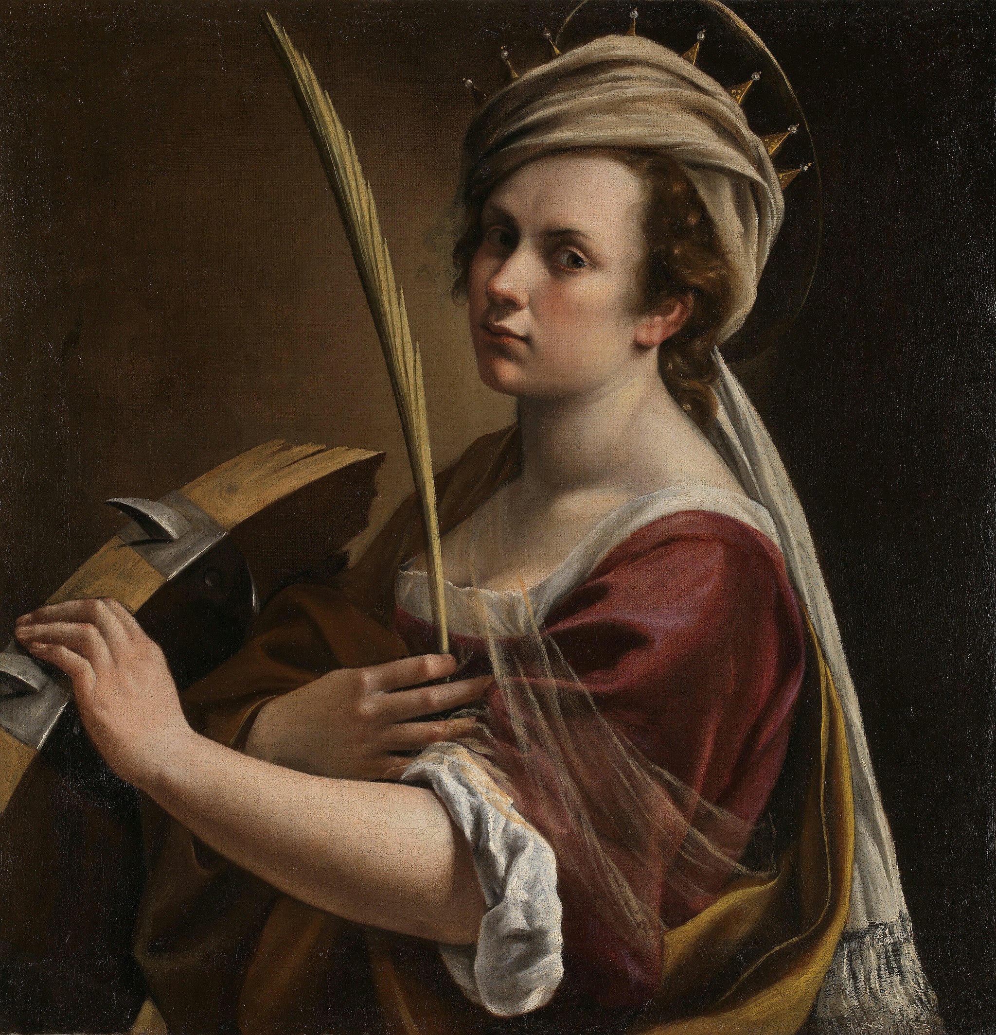 Self portrait of Artemisia Gentileschi (1593-1654) as Saint Catherine